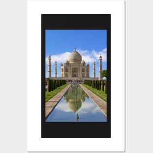 Taj Mahal with reflection. Posters and Art